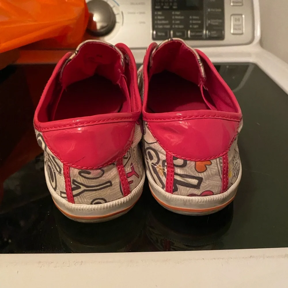 Coach Poppy Bev Sneakers Tennis Shoes Graphic Slides Sz 9 Women’s Ladies - Picture 9 of 10
